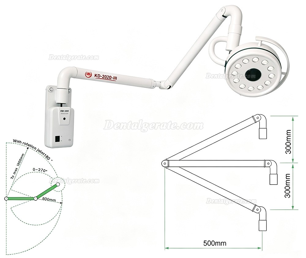 KWS&reg; KD-202D-3B LED OP-Leuchte f&uuml;r Dentalbereich 36W
